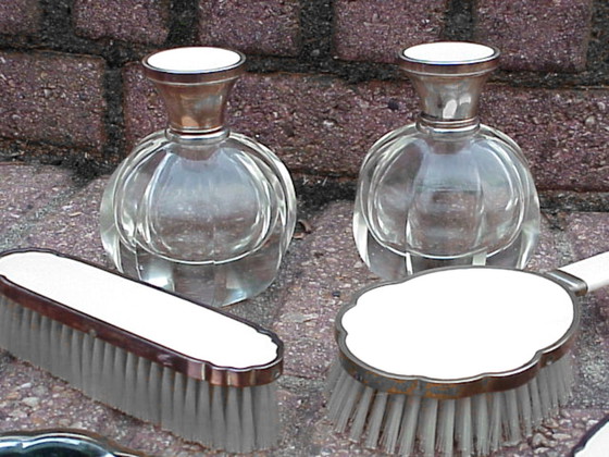 Image 1 of Seguso Italien Design Elegantes Waschtisch-Set Décò Jahre '30 in Glas