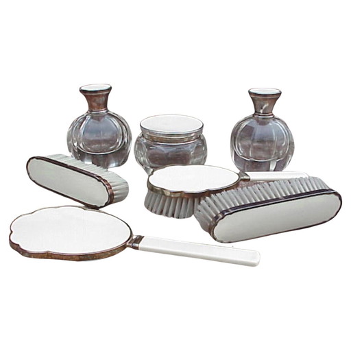 Seguso Italien Design Elegantes Waschtisch-Set Décò Jahre '30 in Glas