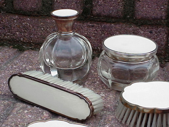 Image 1 of Seguso Italien Design Elegantes Waschtisch-Set Décò Jahre '30 in Glas