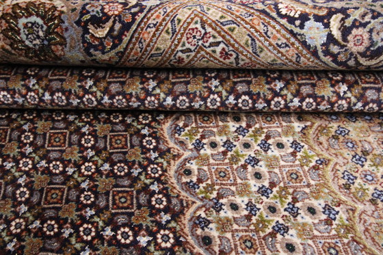 Image 1 of Original Handgeknüpfter Perserteppich Täbriz Mahi Fein Mit Seide 400 X 302 Cm Top Zustand