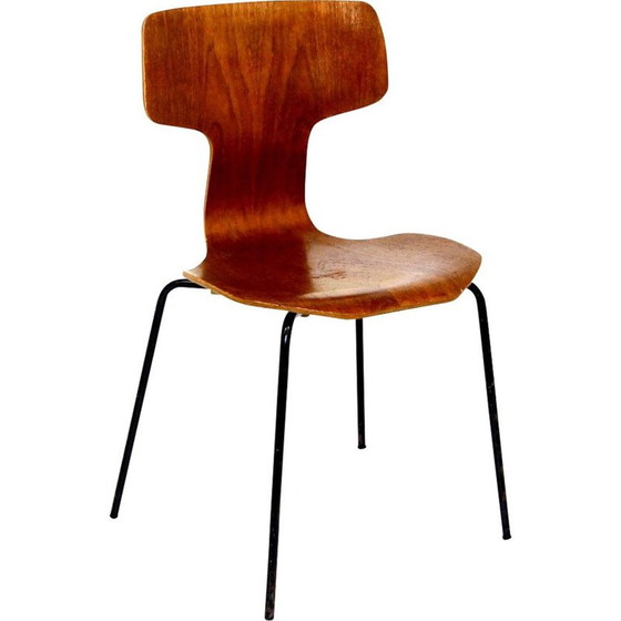 Image 1 of Vintage teak stuhl von arne jacobsen für fritz hansen, Dänemark 1960