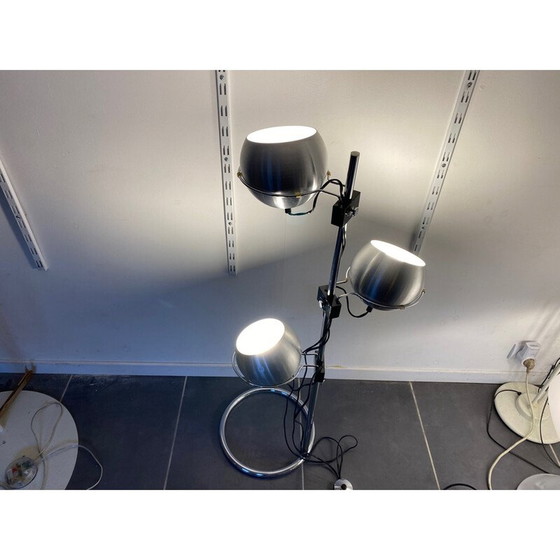 Image 1 of Lampadaire vintage chromé eye ball de Goffredo Reggiani, 1970