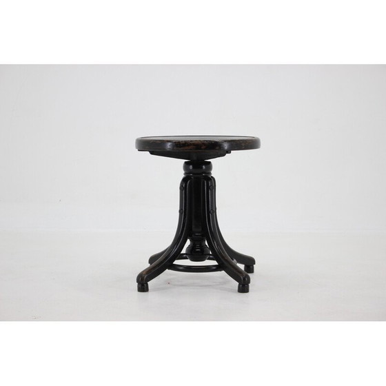 Image 1 of Vintage Fischel verstellbarer Hocker, Tschechoslowakei 1930er Jahre