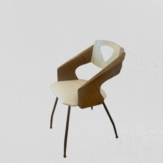 Image 1 of Esszimmerstühle von Carlo Ratti für Legni Curvati