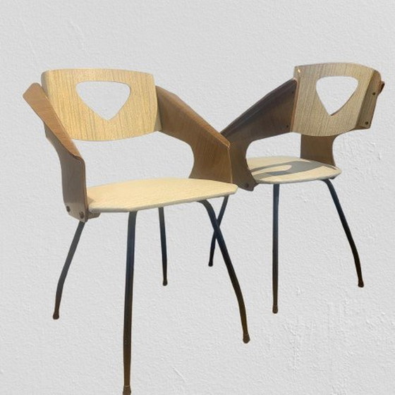 Image 1 of Esszimmerstühle von Carlo Ratti für Legni Curvati