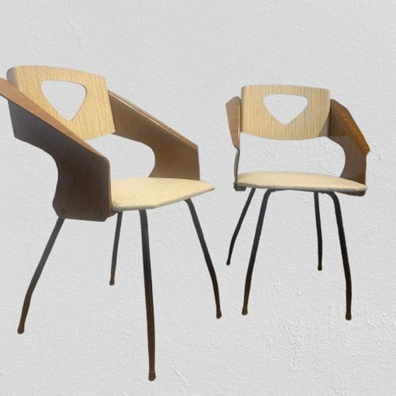 Image 1 of Esszimmerstühle von Carlo Ratti für Legni Curvati