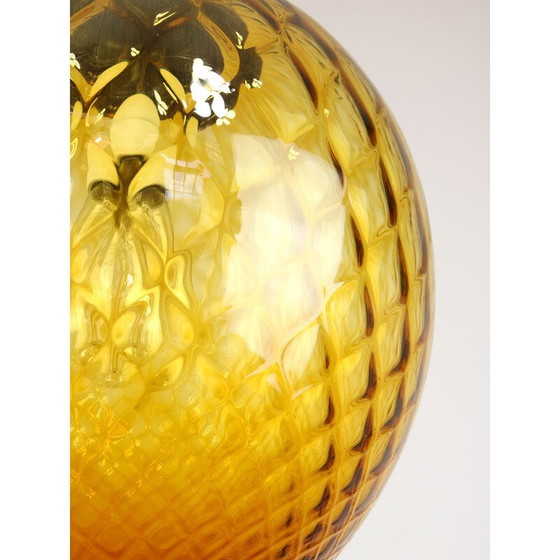 Image 1 of Vintage Muranoglas Hängelampe Bernstein aus Empoli
