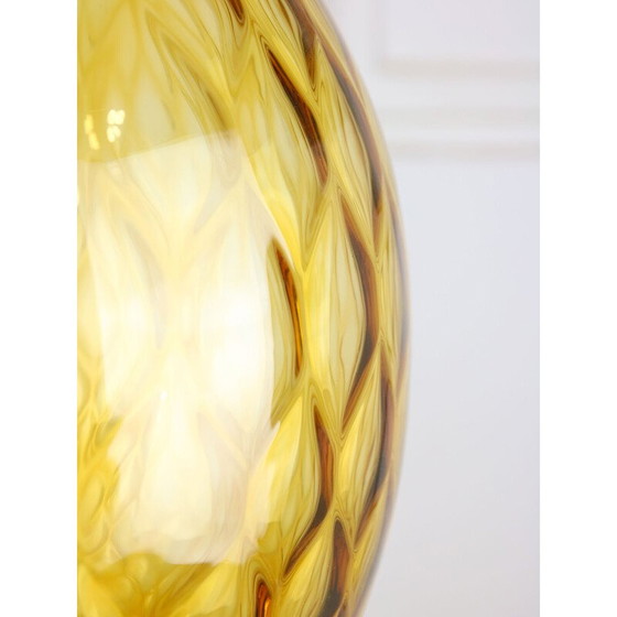 Image 1 of Vintage Muranoglas Hängelampe Bernstein aus Empoli