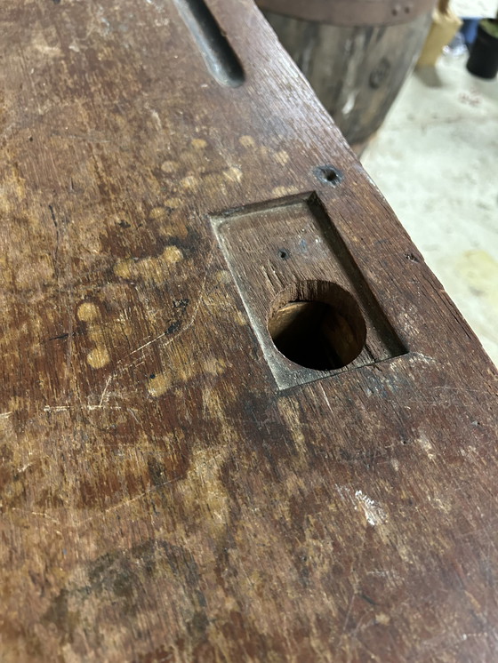 Image 1 of Vintage Schulpult Rednerpult Gusseisen/Holz