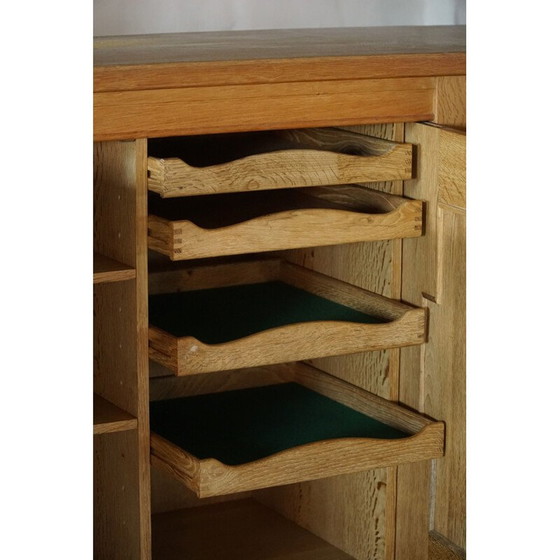 Image 1 of Brutalistisches Vintage-Sideboard aus massiver Eiche, Dänemark 1950