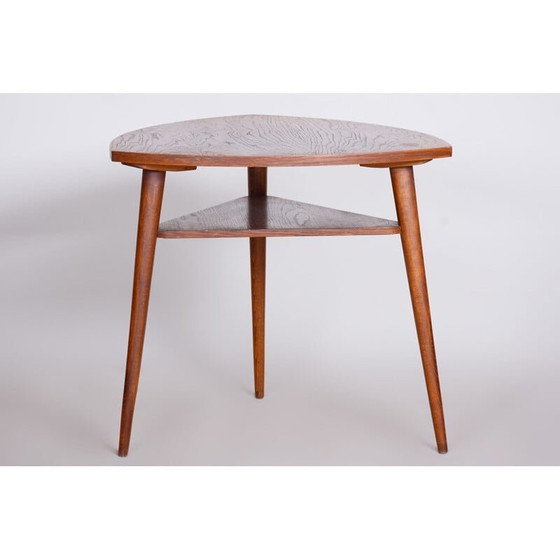 Image 1 of Alter Beistelltisch aus Eiche, Tschechoslowakei 1950