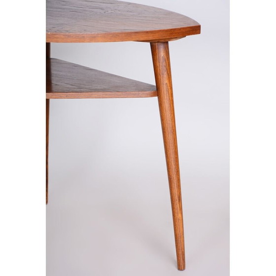 Image 1 of Alter Beistelltisch aus Eiche, Tschechoslowakei 1950