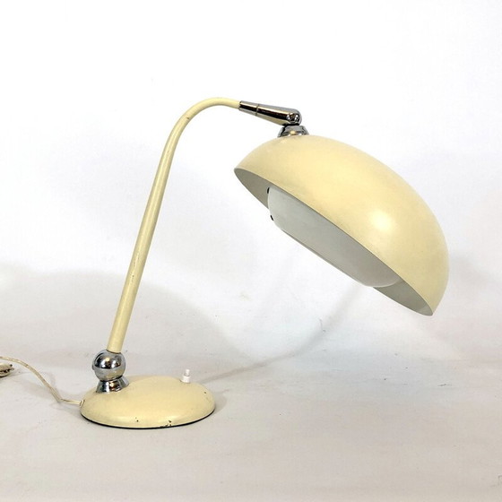 Image 1 of Vintage-Schreibtischlampe mit Gelenk aus Lack und Chrom von Stilnovo, 1950