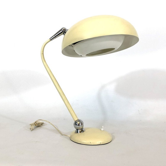 Image 1 of Vintage-Schreibtischlampe mit Gelenk aus Lack und Chrom von Stilnovo, 1950