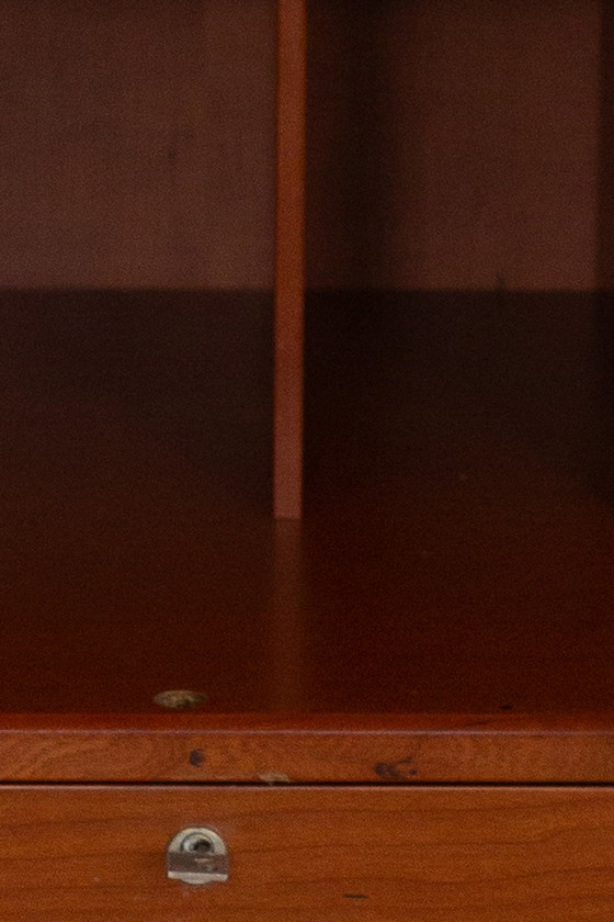 Image 1 of Vico Magistretti Schreibtisch aus Kirschholz und Aluminium für De Padova, Italien