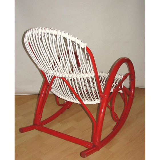 Image 1 of Vintage Rattan-Schaukelsessel, Rohe Noordwolde 1970