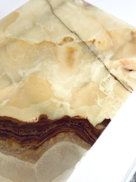 Image 1 of Onyx & Chrom Couchtisch '80