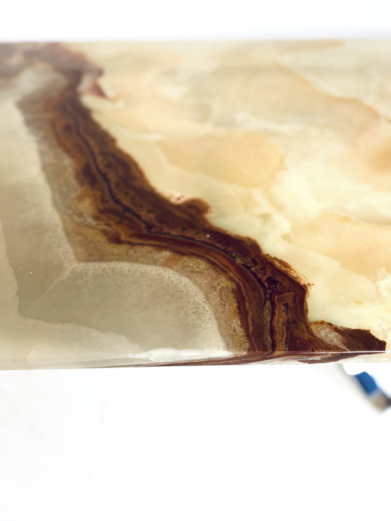 Image 1 of Onyx & Chrom Couchtisch '80