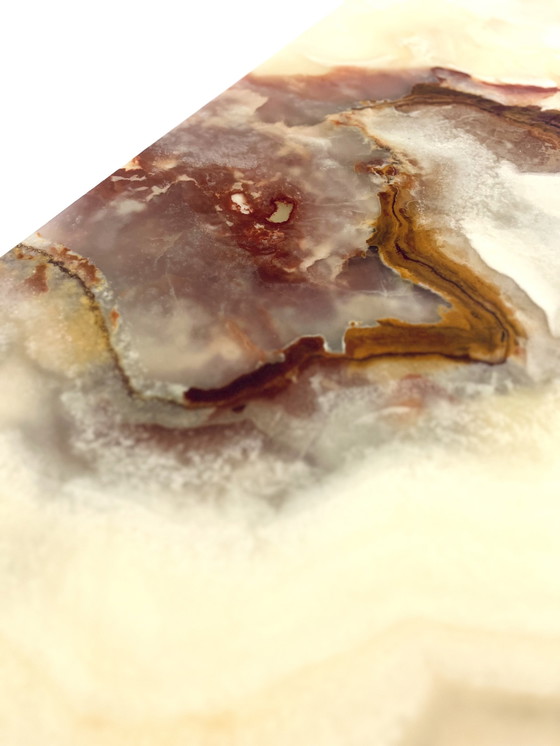 Image 1 of Onyx & Chrom Couchtisch '80