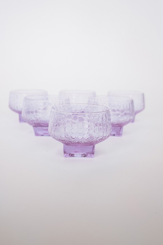 Image 1 of Italienische lilafarbene Coupes 1970er