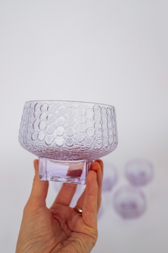 Image 1 of Italienische lilafarbene Coupes 1970er