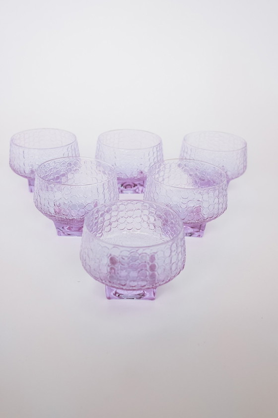 Image 1 of Italienische lilafarbene Coupes 1970er