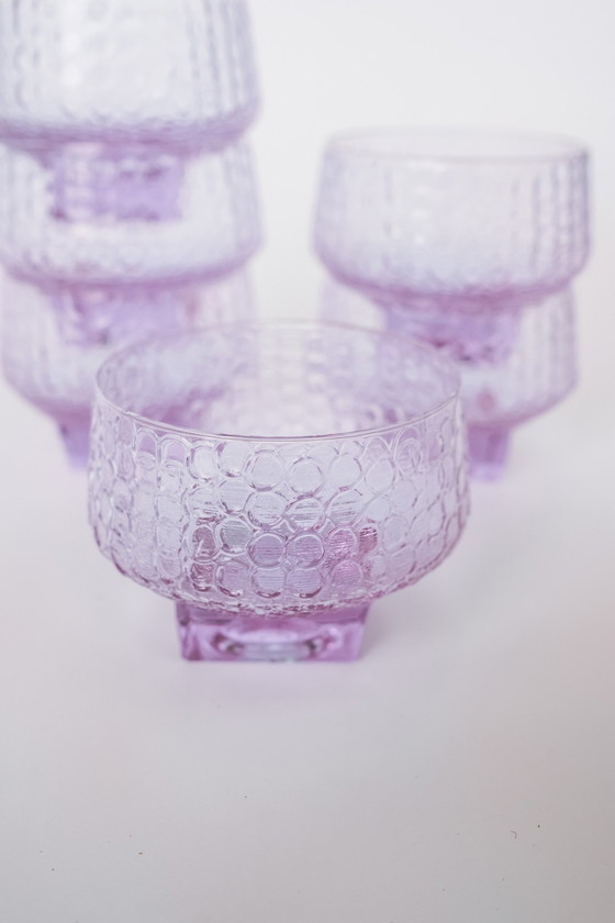 Image 1 of Italienische lilafarbene Coupes 1970er