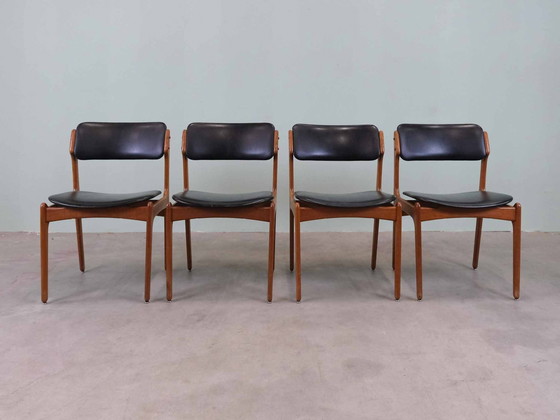Image 1 of 4X-Set Vintage Erik Buch Od49 Danish Teak Design Chairs 