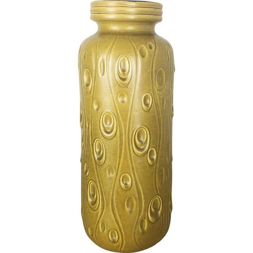 Große vintage Töpferei Fett Lava Vase Scheurich WGP 1970s