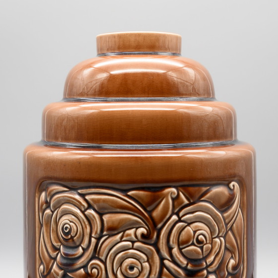 Image 1 of Seltene Art Deco Vase von Gustave de Bruyn Fives-Lille Frankreich ca. 1930 Antiker Chic