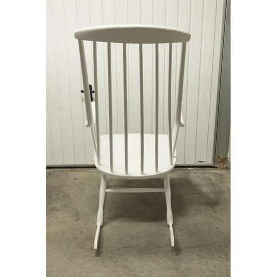 Image 1 of Vintage Grandessa Schaukelstuhl in Ashwood von Lena Larsson für Nesto, Schweden 1960