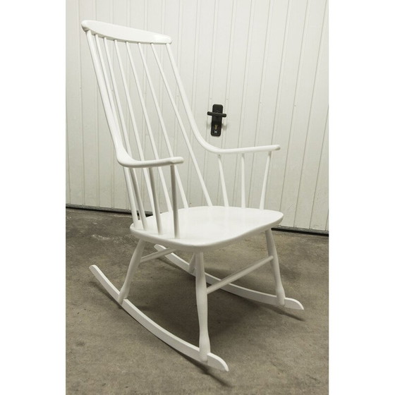 Image 1 of Vintage Grandessa Schaukelstuhl in Ashwood von Lena Larsson für Nesto, Schweden 1960