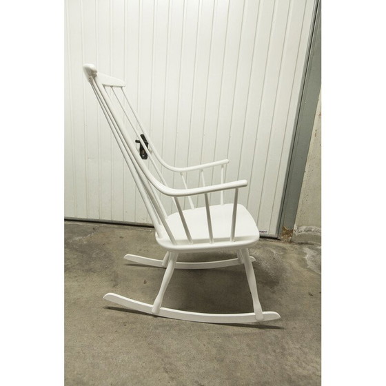 Image 1 of Vintage Grandessa Schaukelstuhl in Ashwood von Lena Larsson für Nesto, Schweden 1960