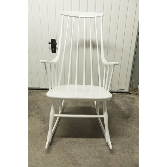 Image 1 of Vintage Grandessa Schaukelstuhl in Ashwood von Lena Larsson für Nesto, Schweden 1960