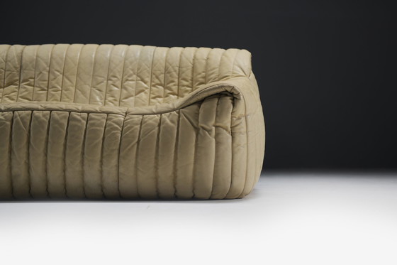 Image 1 of Seltene Vintage Sandra Sofa in Original-Leder - Annie Hieronimus für Cinna Frankreich