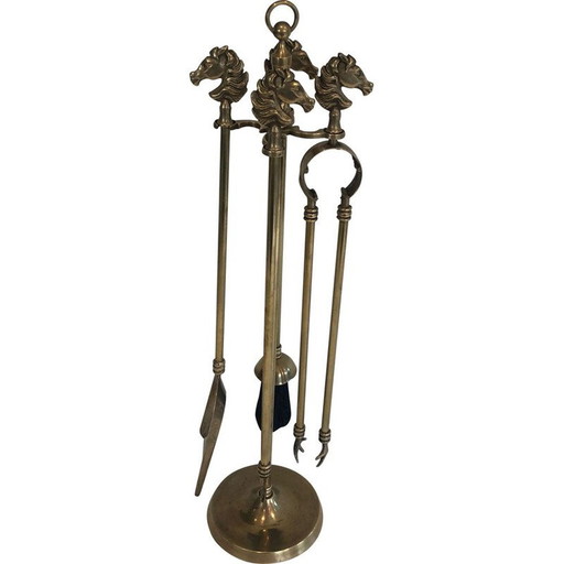 Messingfeuerzeug Modell Tête de Cheval, Frankreich 1950