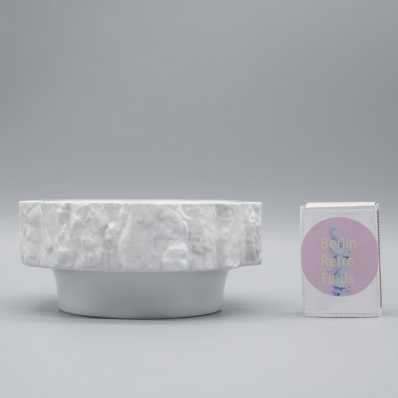 Image 1 of Ernst Fenzl Bareuther Op-Art Rindenrelief Biskuit-Porzellan "Silvana" Vasen-Set ×5