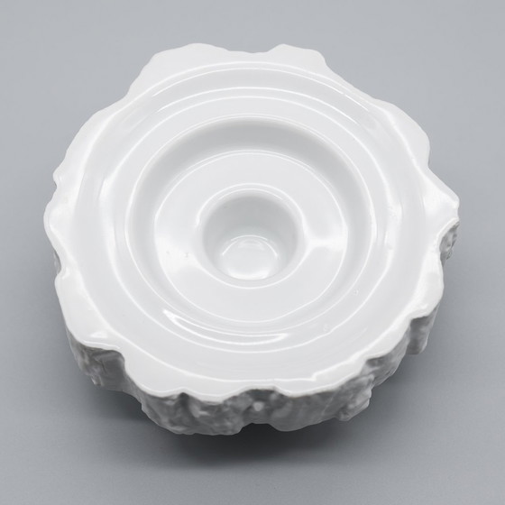 Image 1 of Ernst Fenzl Bareuther Op-Art Rindenrelief Biskuit-Porzellan "Silvana" Vasen-Set ×5