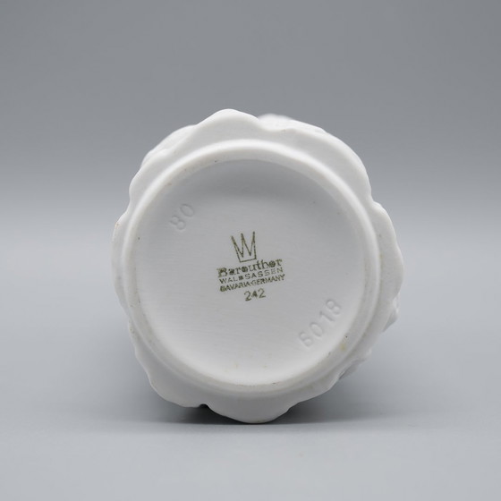 Image 1 of Ernst Fenzl Bareuther Op-Art Rindenrelief Biskuit-Porzellan "Silvana" Vasen-Set ×5