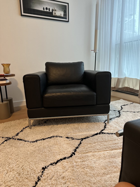 Image 1 of Flexform Leder Stoelen