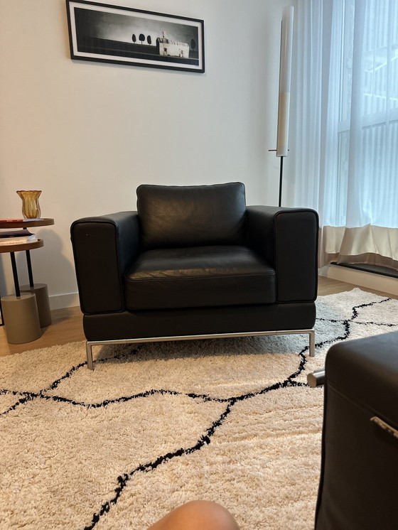 Image 1 of Flexform Leder Stoelen