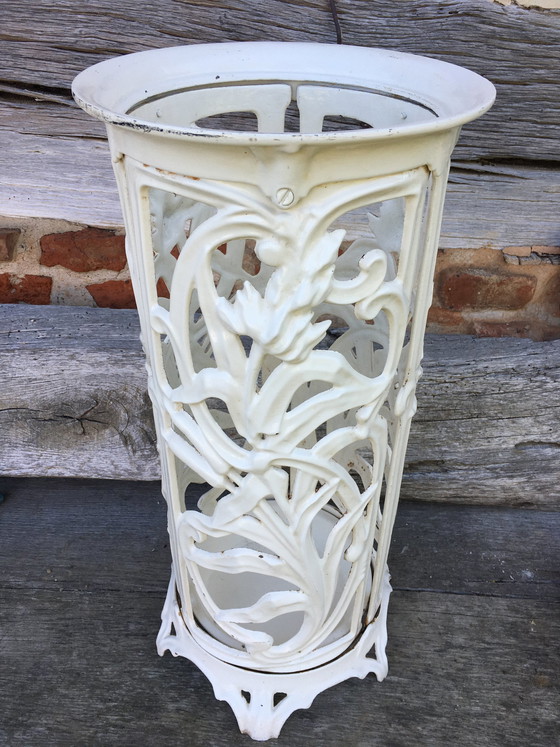 Image 1 of Vintage-Schirmständer aus emailliertem Gusseisen