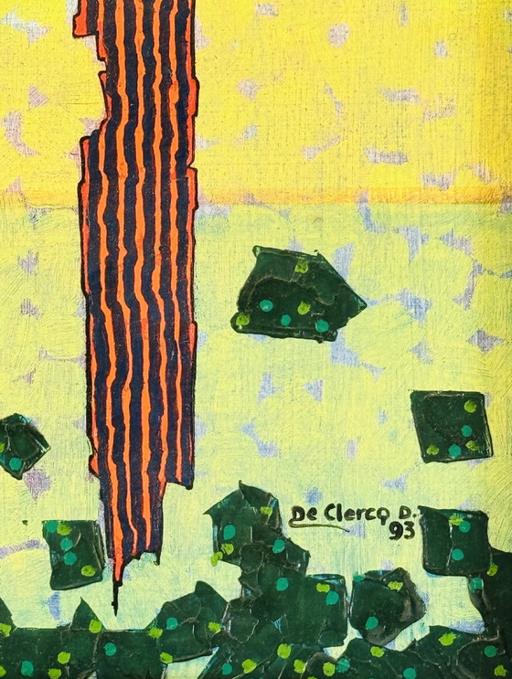 Image 1 of Daniel De Clercq ( Belgien ) Schönes Surrealistisches Gemälde Von Qualität