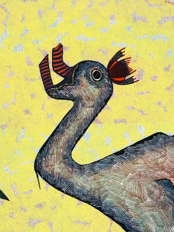 Image 1 of Daniel De Clercq ( Belgien ) Schönes Surrealistisches Gemälde Von Qualität