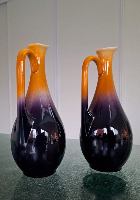 Image 1 of Satz Van 2 Keramieken Vaasjes Porto