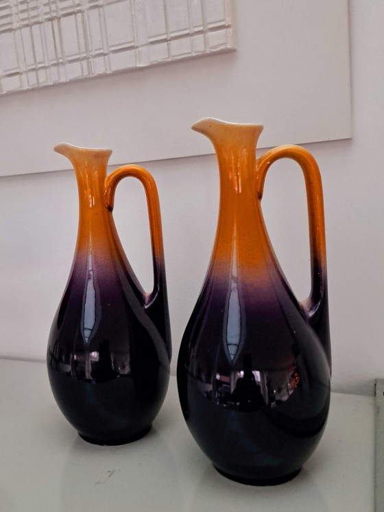 Image 1 of Satz Van 2 Keramieken Vaasjes Porto