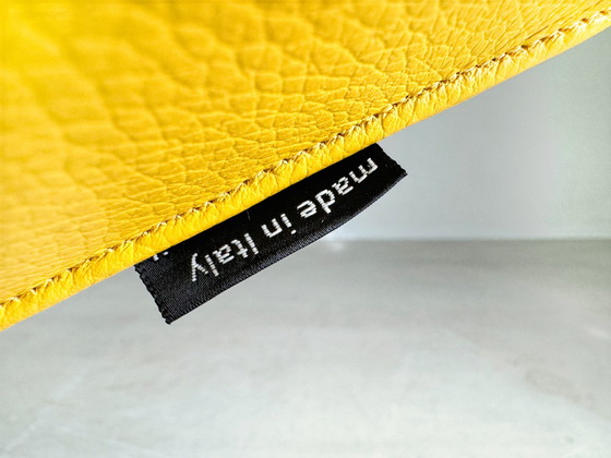 Image 1 of Original Moroso Sessel Leder Gelb Patricia Urquiola Drehbar