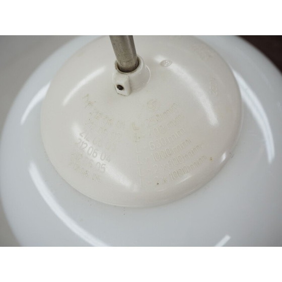 Image 1 of Vintage-Kronleuchter aus Glas und weißem Bakelit, Tschechoslowakei 1960