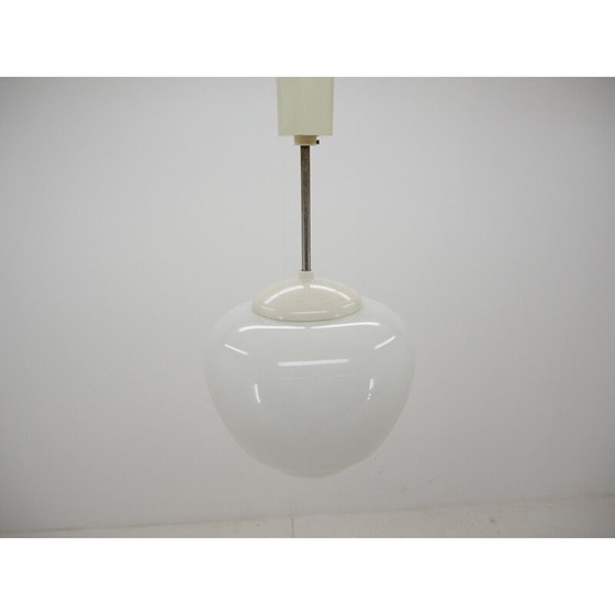 Image 1 of Vintage-Kronleuchter aus Glas und weißem Bakelit, Tschechoslowakei 1960