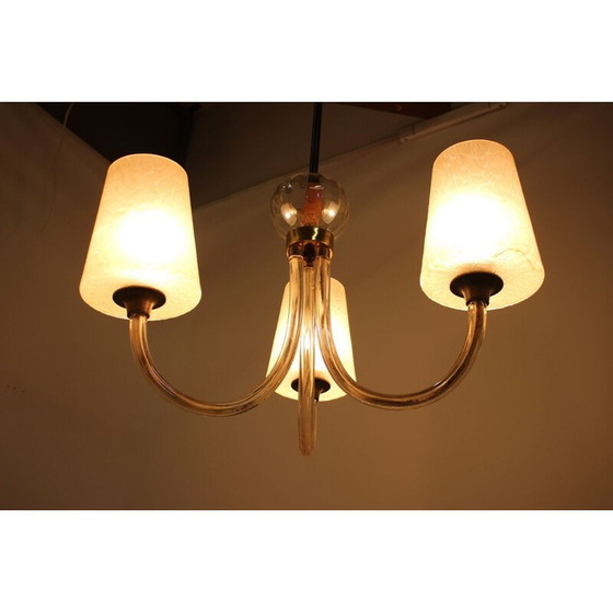 Image 1 of Vintage-Kronleuchter aus Glas, Tschechoslowakei 1940